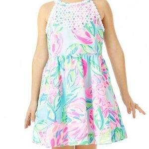 LILLY PULITZER girls KINLEY dress in Multi Totally Blossom size 14 NWT